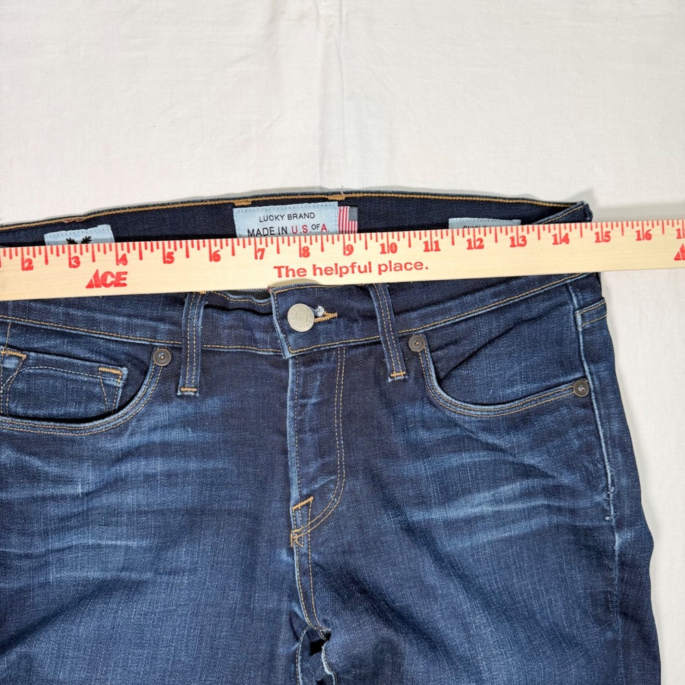 Lucky Brand Charlie Skinny Jeans Womens 2/26 White Oak Cone Denim USA Dark Wash - Picture 5 of 7